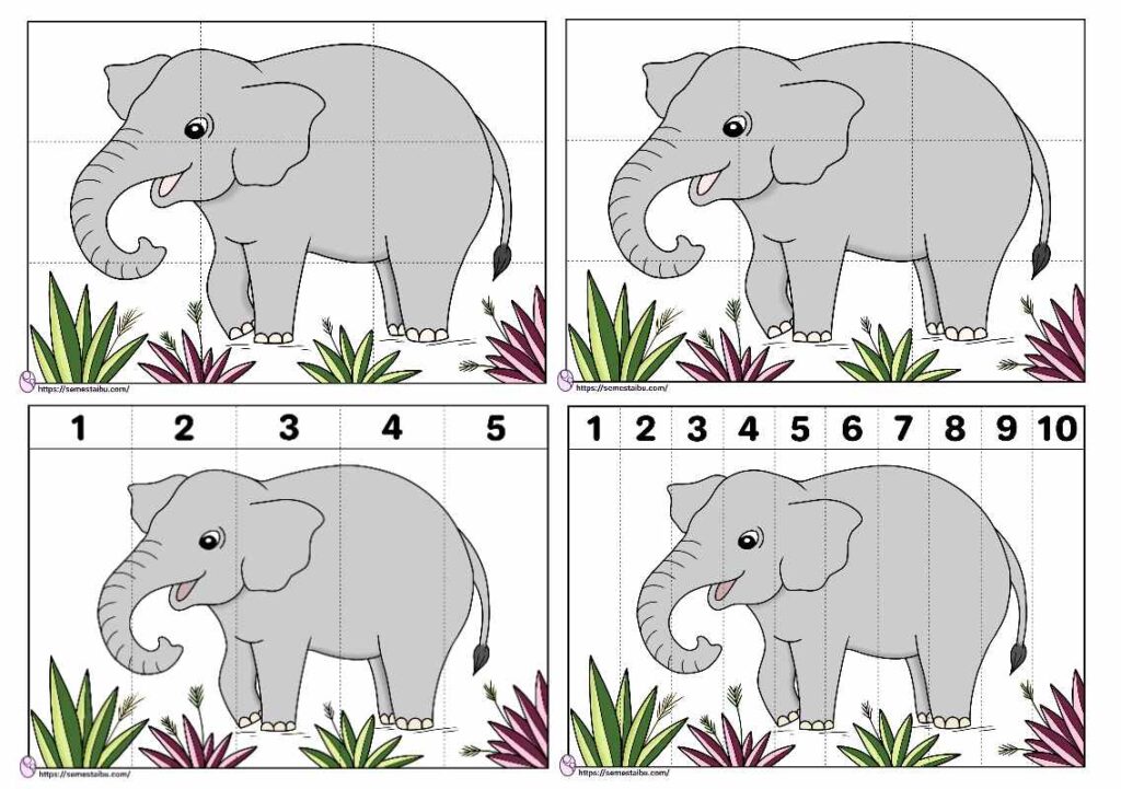 Detail Mewarnai Gambar Gajah Anak Tk Nomer 22