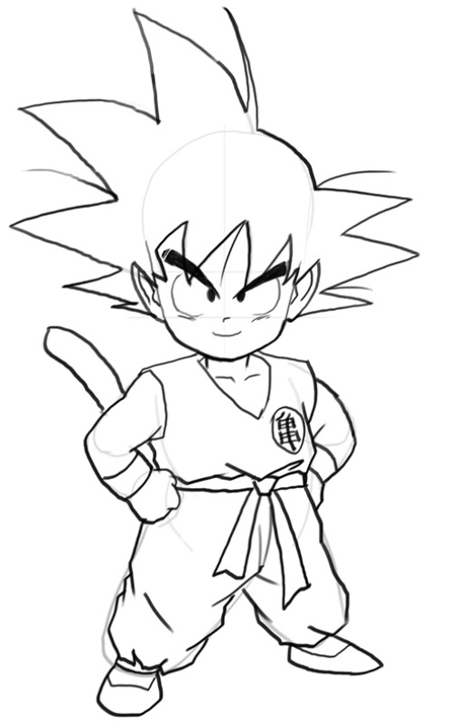 Detail Mewarnai Gambar Goku Nomer 13