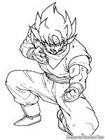 Detail Mewarnai Gambar Goku Nomer 3