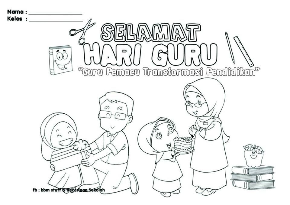 Detail Mewarnai Gambar Hari Guru Nomer 2