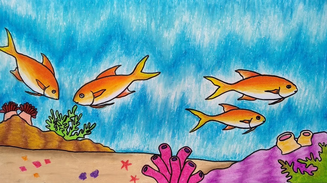 Detail Mewarnai Gambar Ikan Di Laut Nomer 17