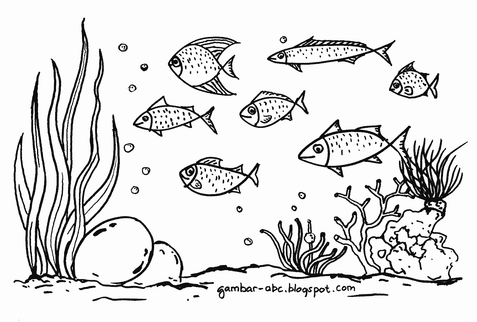 Detail Mewarnai Gambar Ikan Di Laut Nomer 8