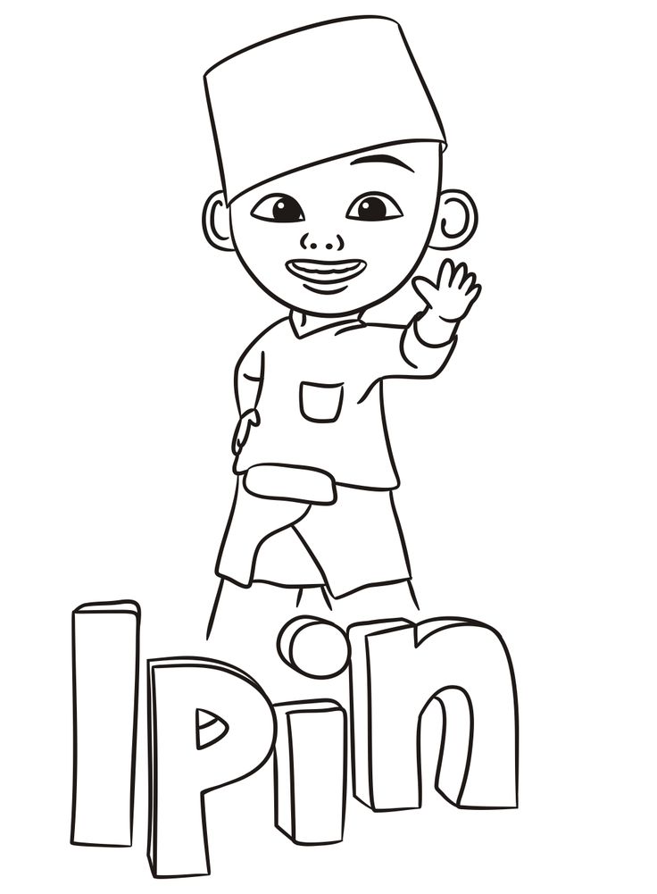 Detail Mewarnai Gambar Ipin Upin Nomer 11