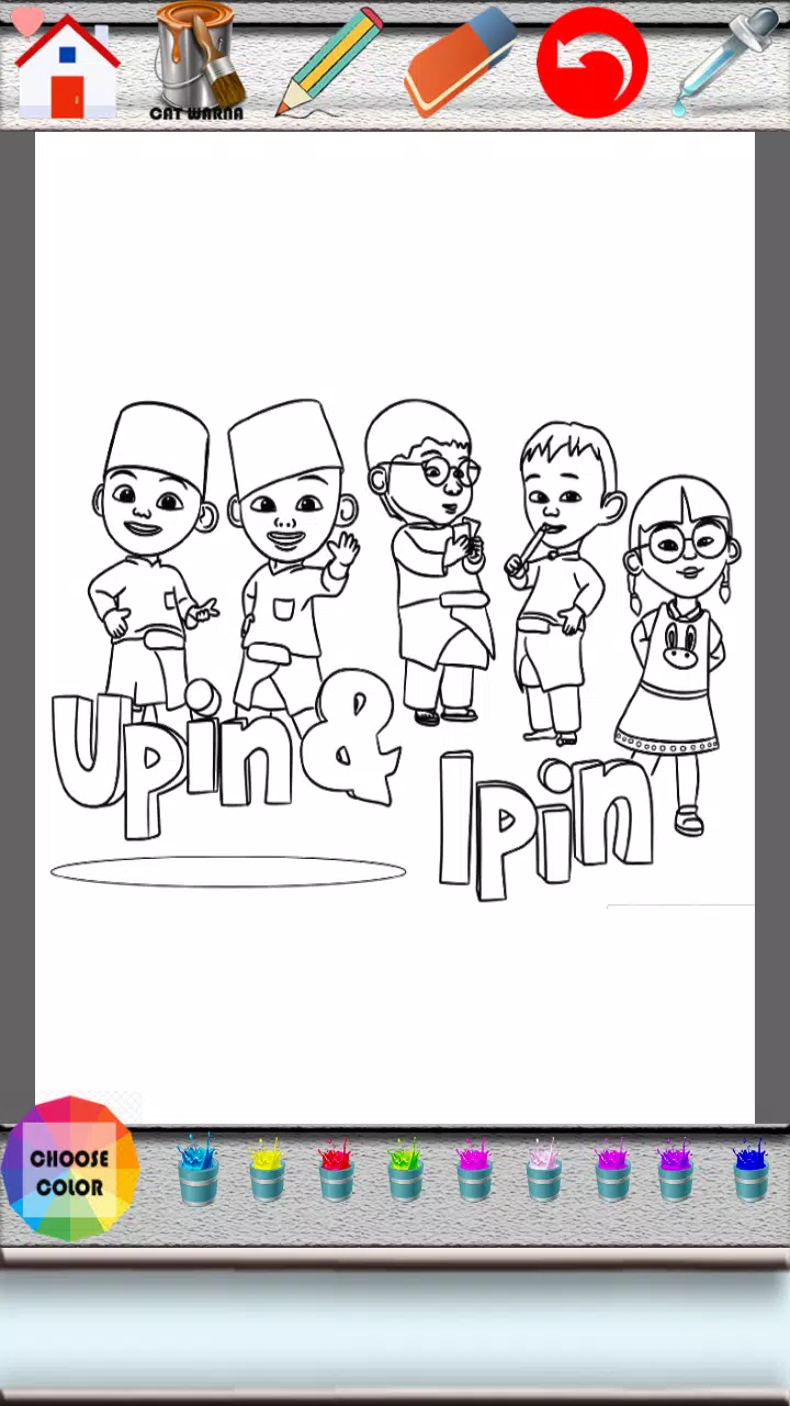 Detail Mewarnai Gambar Ipin Upin Nomer 60