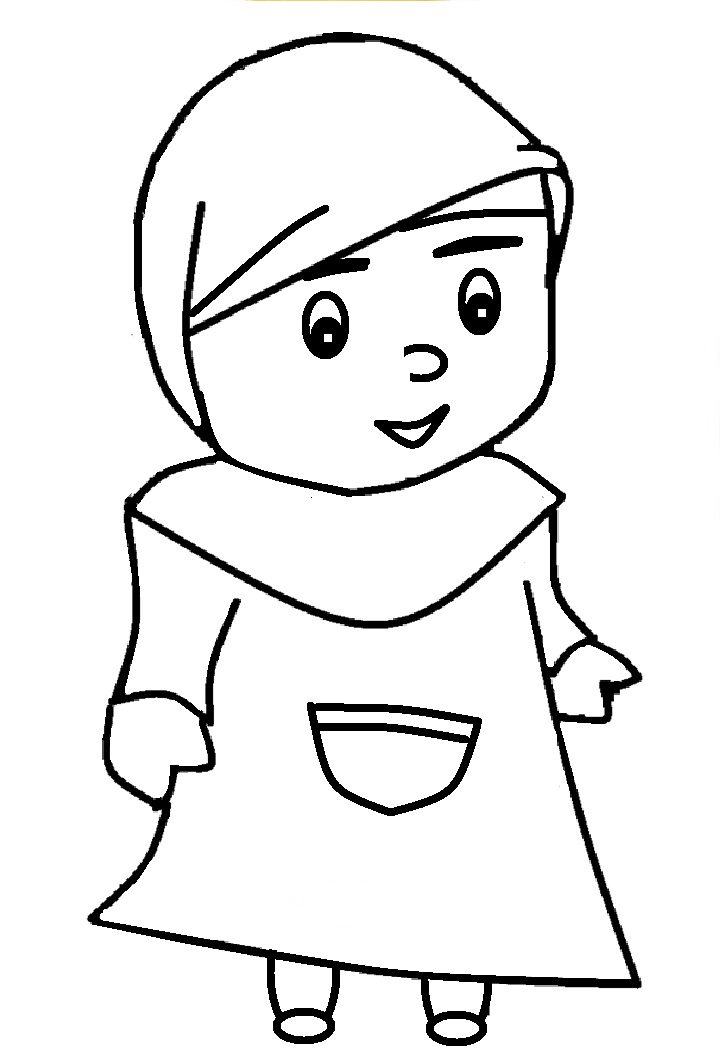 Detail Mewarnai Gambar Kartun Anak Muslimah Nomer 35