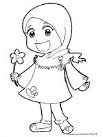 Detail Mewarnai Gambar Kartun Anak Muslimah Nomer 48