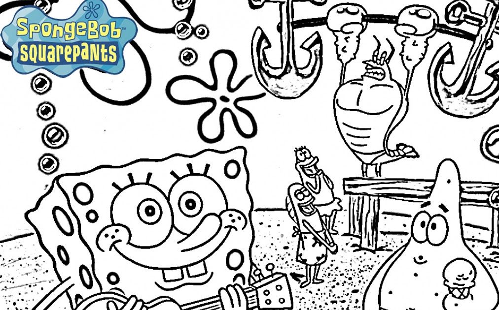 Detail Mewarnai Gambar Kartun Spongebob Nomer 16