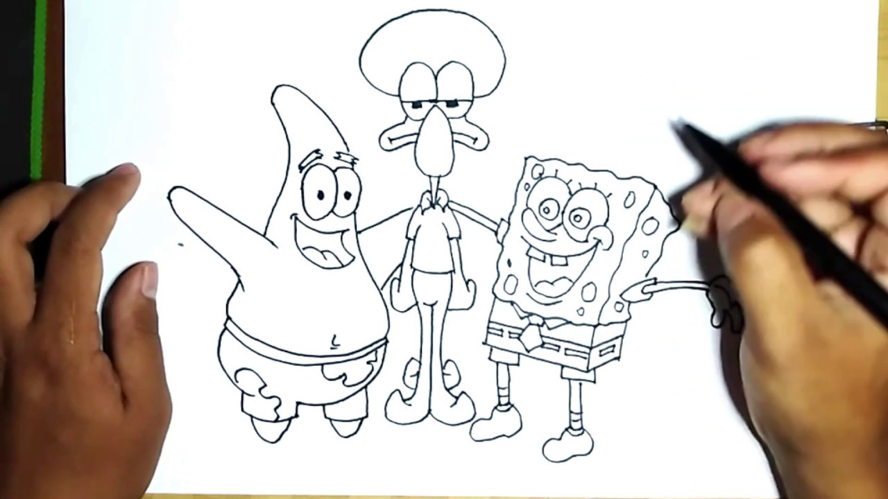 Detail Mewarnai Gambar Kartun Spongebob Nomer 31