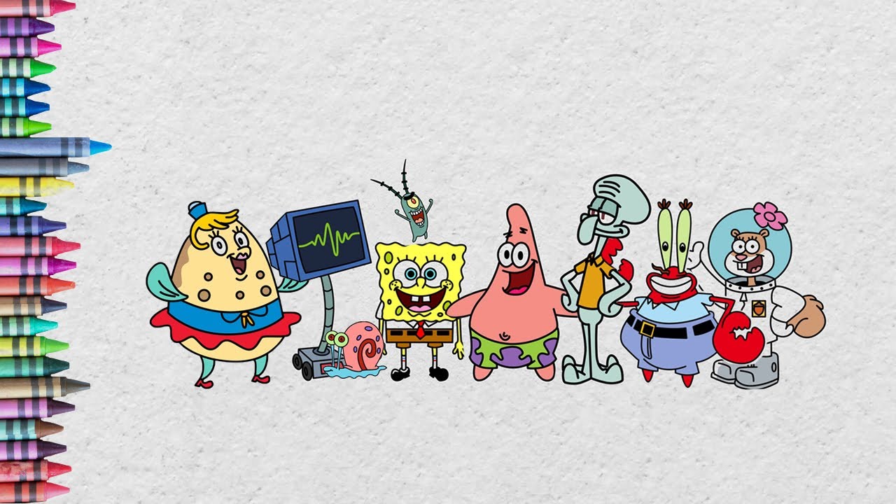 Detail Mewarnai Gambar Kartun Spongebob Nomer 42