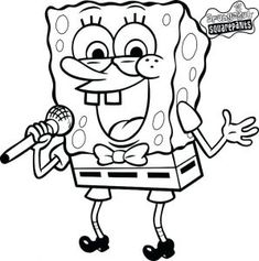 Detail Mewarnai Gambar Kartun Spongebob Nomer 51