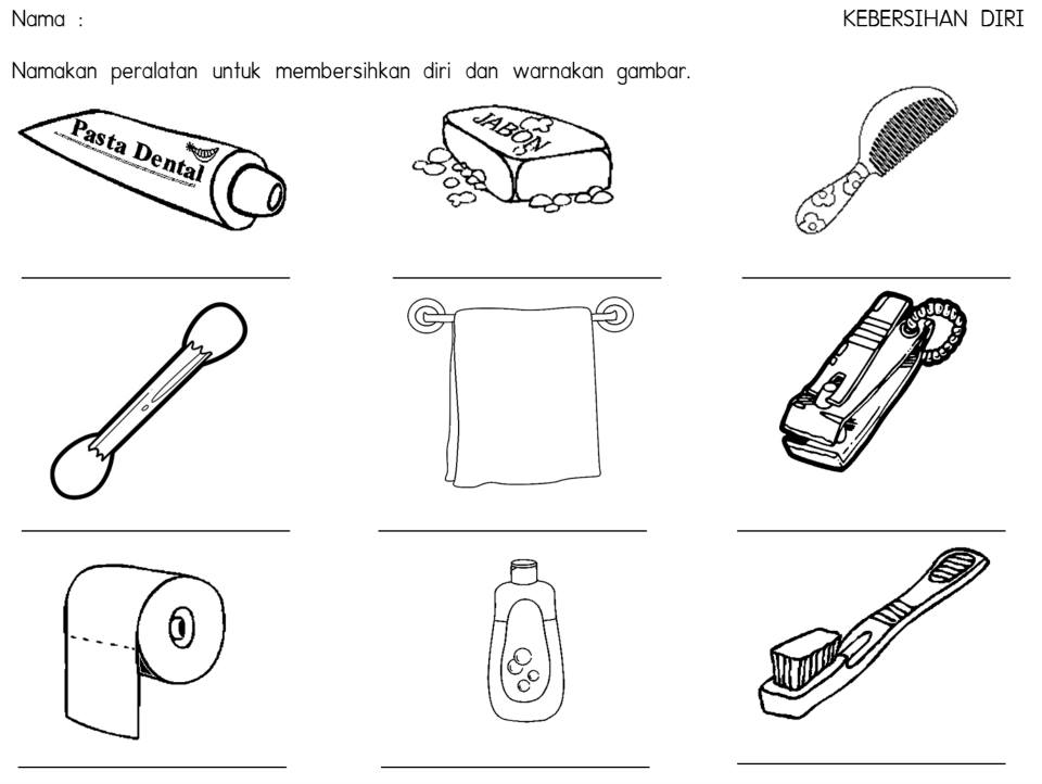 Detail Mewarnai Gambar Kebersihan Nomer 53