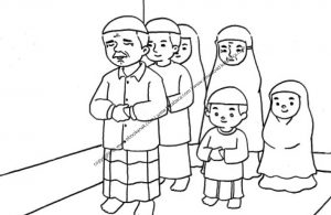 Detail Mewarnai Gambar Keluarga Muslim Nomer 30