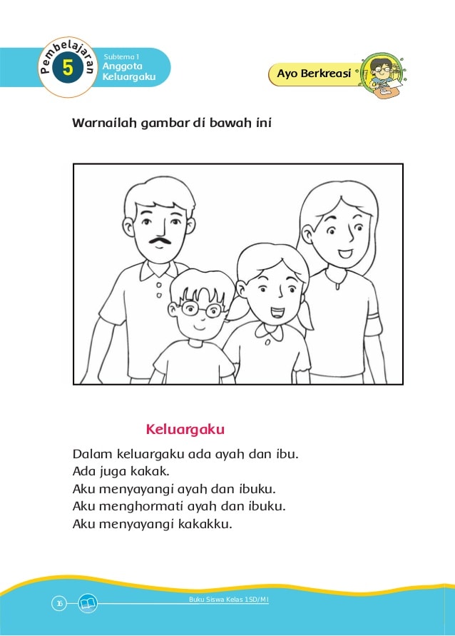 Detail Mewarnai Gambar Keluargaku Nomer 18