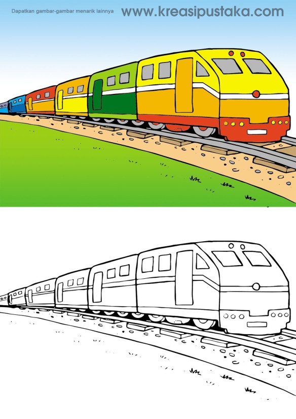 Detail Mewarnai Gambar Kereta Api Indonesia Nomer 33