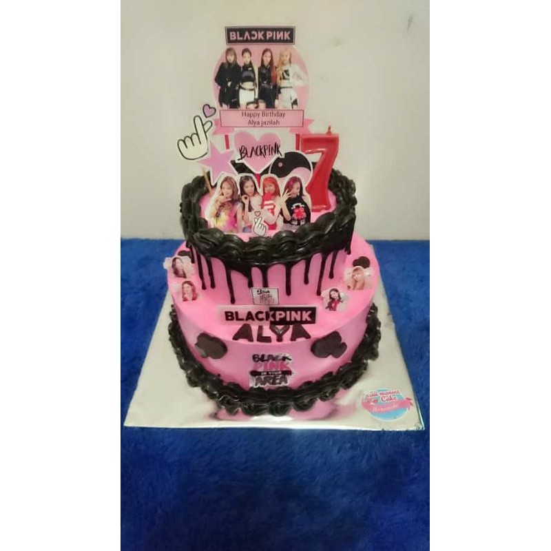 Detail Kue Ulang Tahun Black Pink Nomer 11