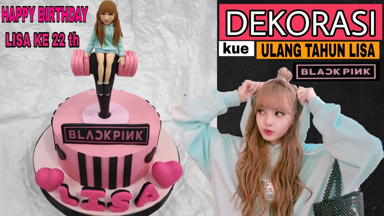 Detail Kue Ulang Tahun Black Pink Nomer 30