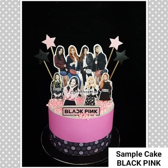 Detail Kue Ulang Tahun Black Pink Nomer 53