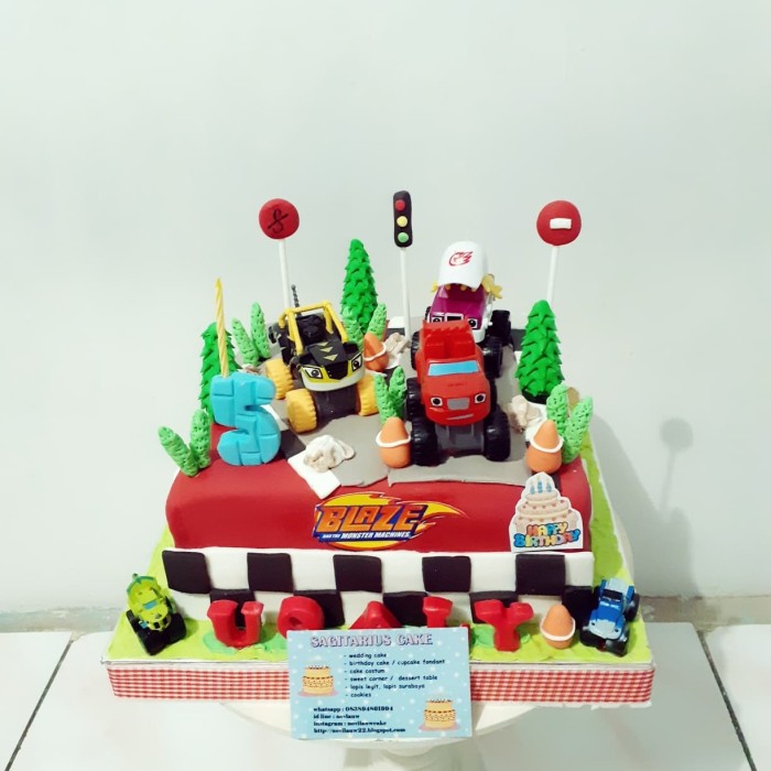 Detail Kue Ulang Tahun Blaze Nomer 2