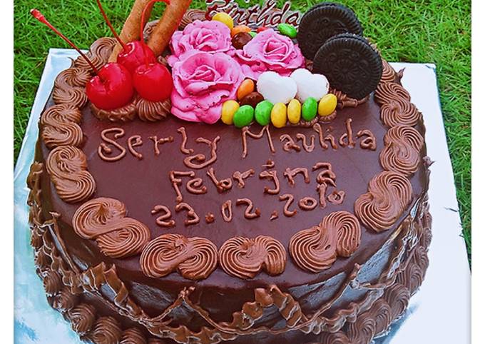 Detail Kue Ulang Tahun Full Coklat Nomer 14