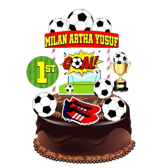 Detail Kue Ulang Tahun Gambar Bola Nomer 52