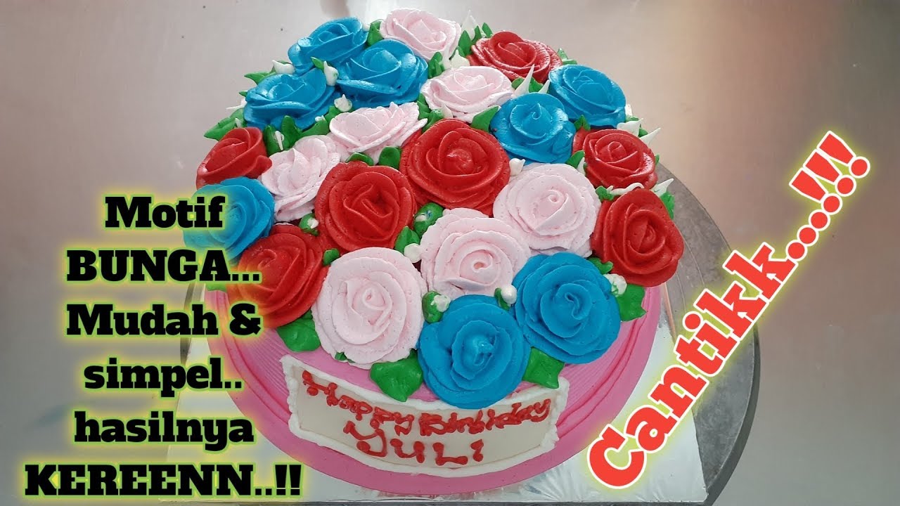 Detail Kue Ulang Tahun Gambar Bunga Nomer 18