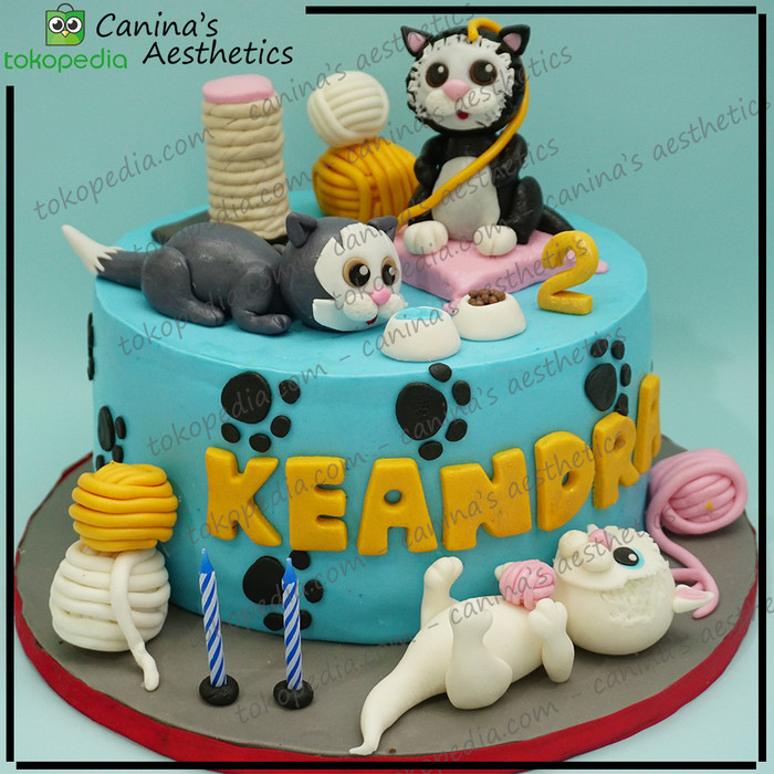 Detail Kue Ulang Tahun Gambar Kucing Nomer 6