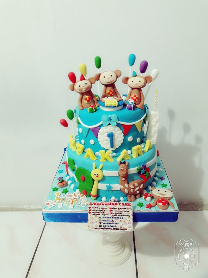 Detail Kue Ulang Tahun Gambar Monyet Nomer 47