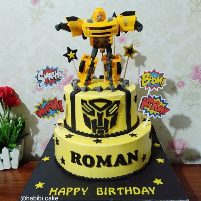 Detail Kue Ulang Tahun Gambar Robot Nomer 13