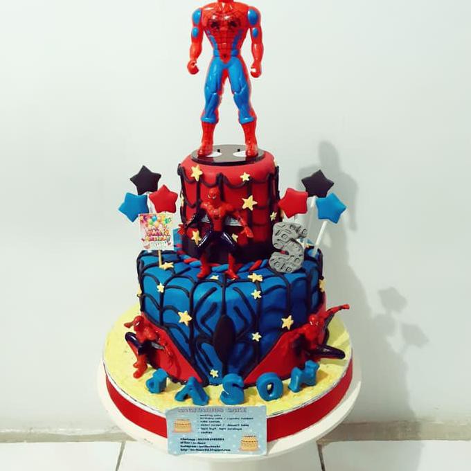 Detail Kue Ulang Tahun Gambar Spiderman Nomer 35