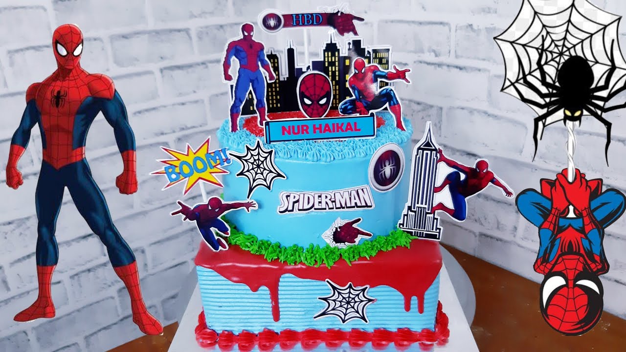 Detail Kue Ulang Tahun Gambar Spiderman Nomer 55