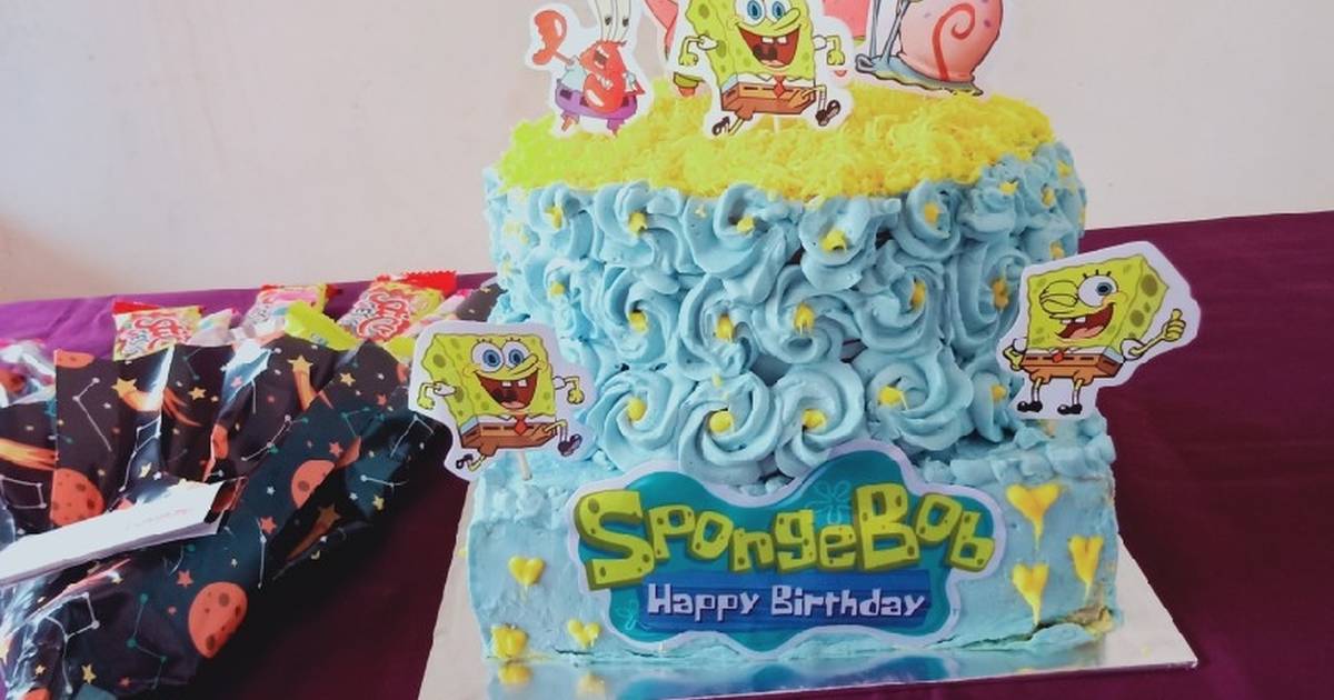 Detail Kue Ulang Tahun Gambar Spongebob Nomer 3