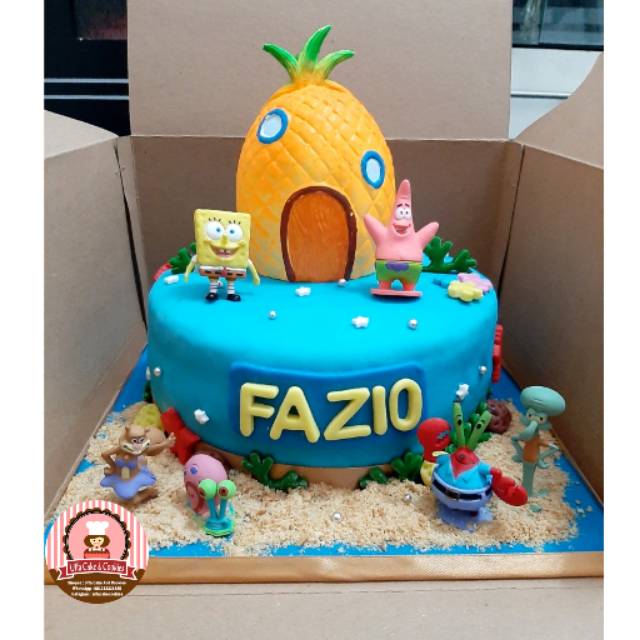 Detail Kue Ulang Tahun Gambar Spongebob Nomer 6