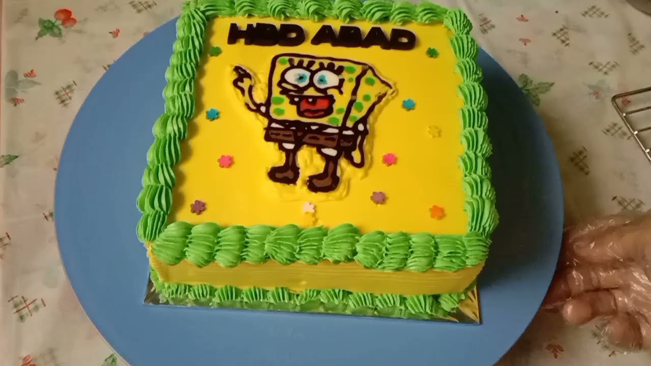 Detail Kue Ulang Tahun Gambar Spongebob Nomer 54