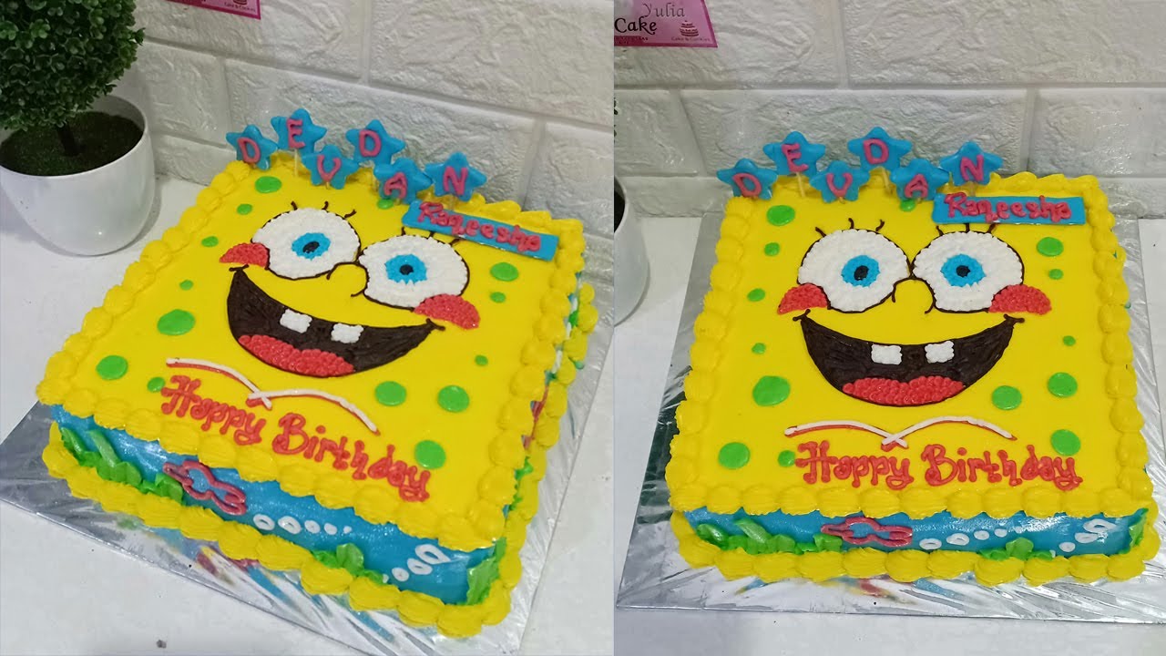 Detail Kue Ulang Tahun Gambar Spongebob Nomer 10