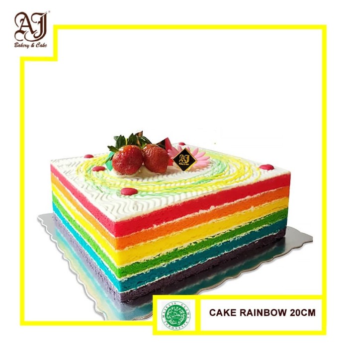 Detail Kue Ulang Tahun Rainbow Nomer 2