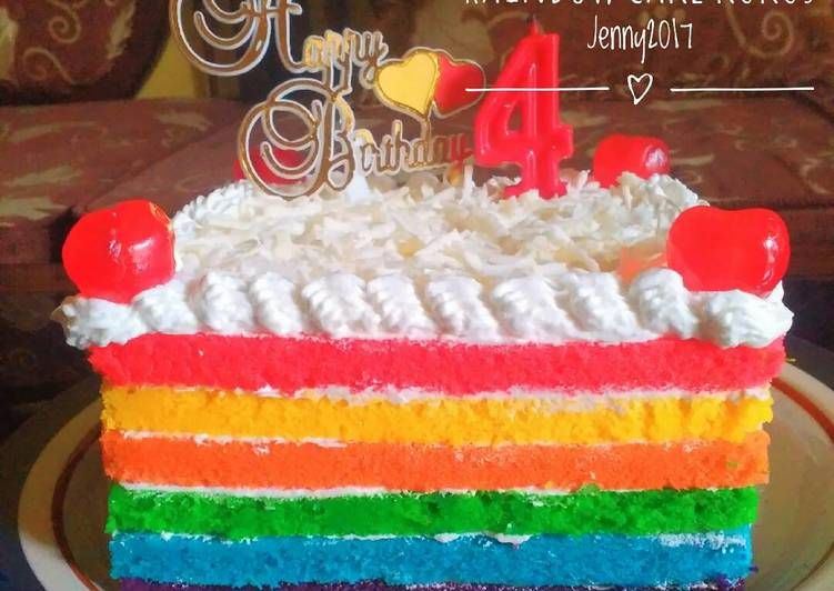 Detail Kue Ulang Tahun Rainbow Nomer 15