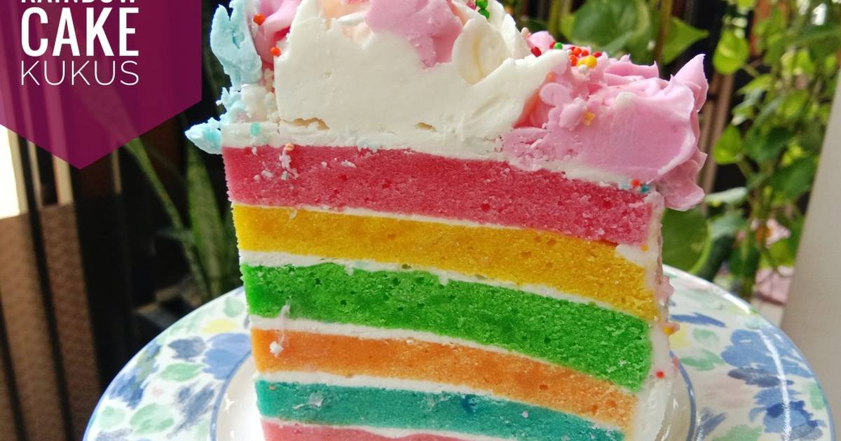 Detail Kue Ulang Tahun Rainbow Nomer 6