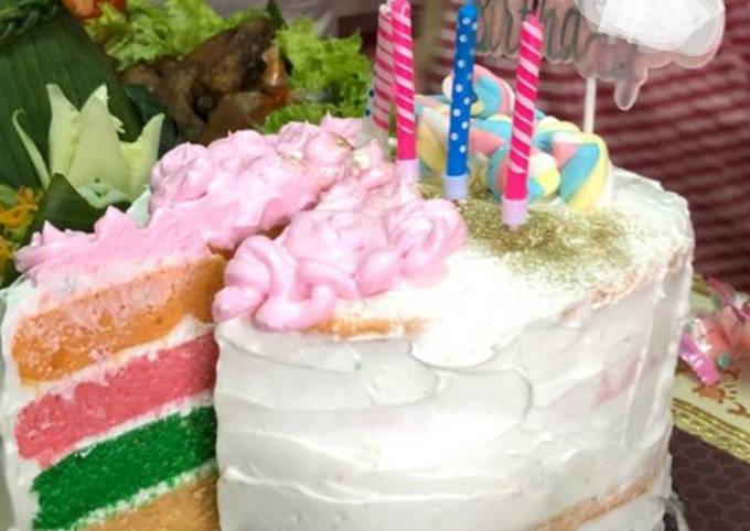Detail Kue Ulang Tahun Rainbow Cake Nomer 34
