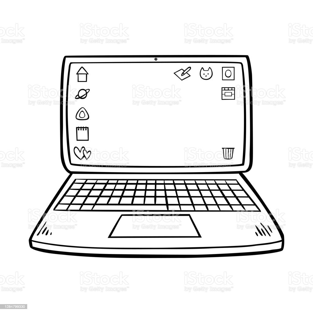 Detail Mewarnai Gambar Laptop Nomer 20