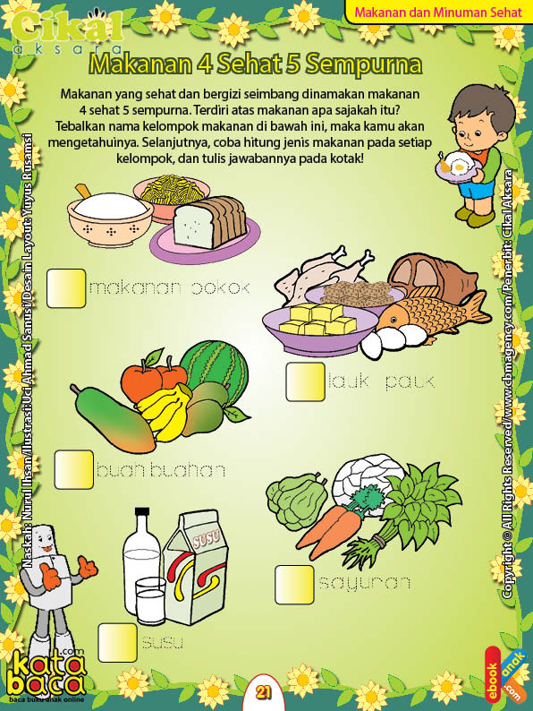 Detail Mewarnai Gambar Makanan 4 Sehat 5 Sempurna Nomer 16