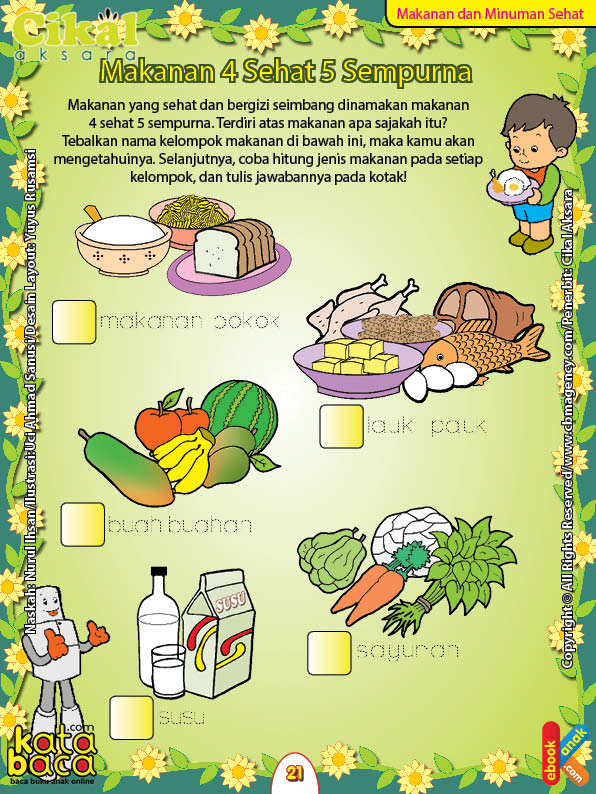 Detail Mewarnai Gambar Makanan Sehat Nomer 21