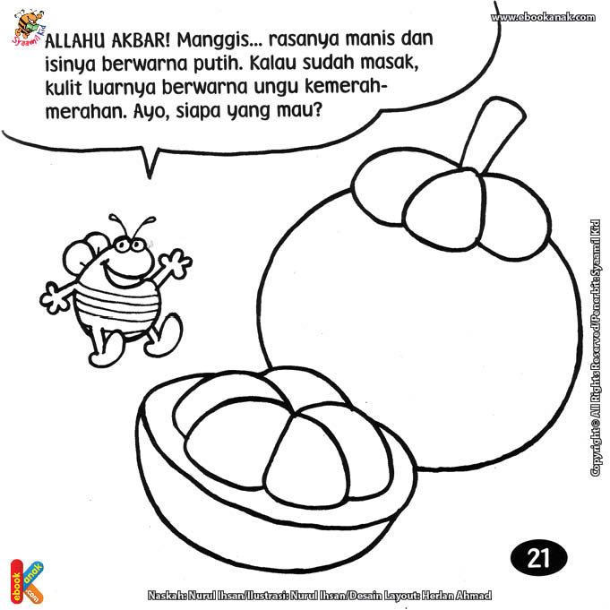 Detail Mewarnai Gambar Manggis Nomer 18