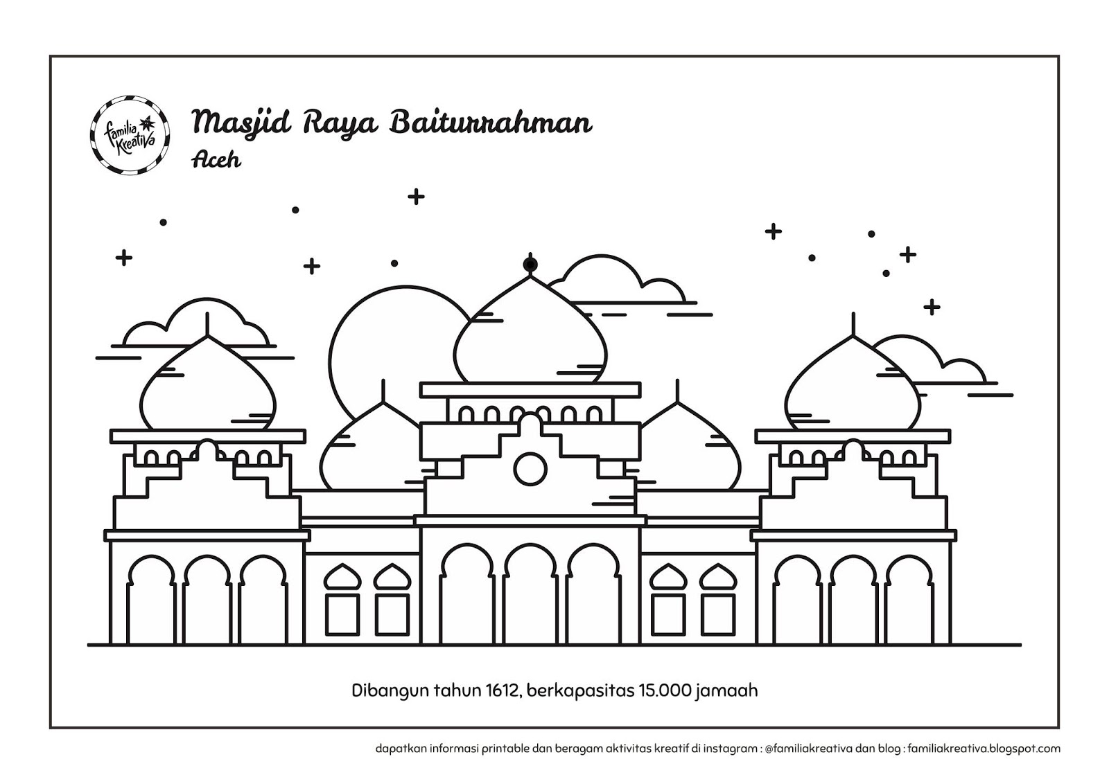 Detail Mewarnai Gambar Masjid Nomer 19