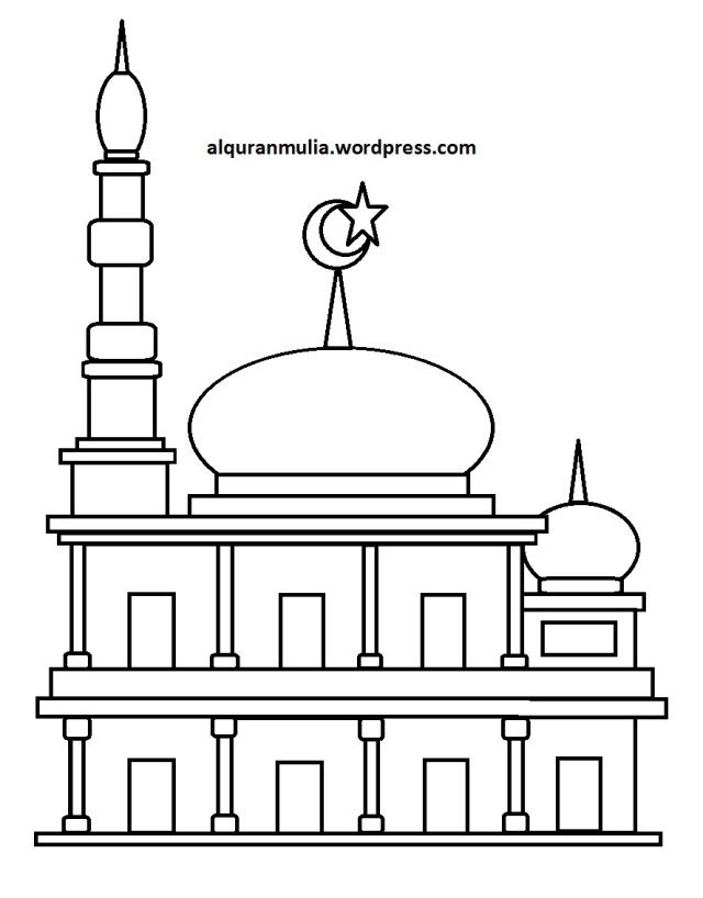 Detail Mewarnai Gambar Masjid Nomer 34