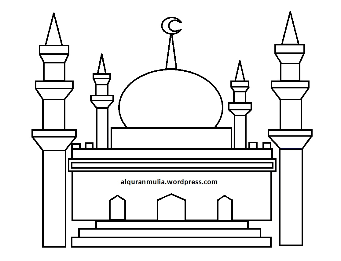 Detail Mewarnai Gambar Masjid Untuk Anak Tk Nomer 45