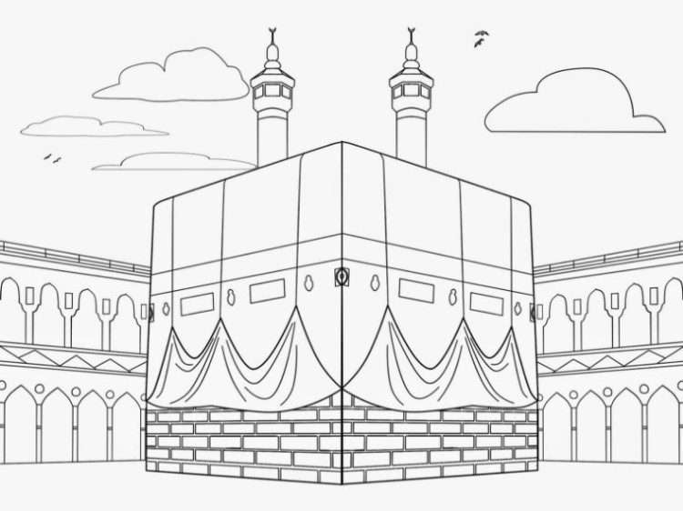 Detail Mewarnai Gambar Masjid Untuk Anak Tk Nomer 49