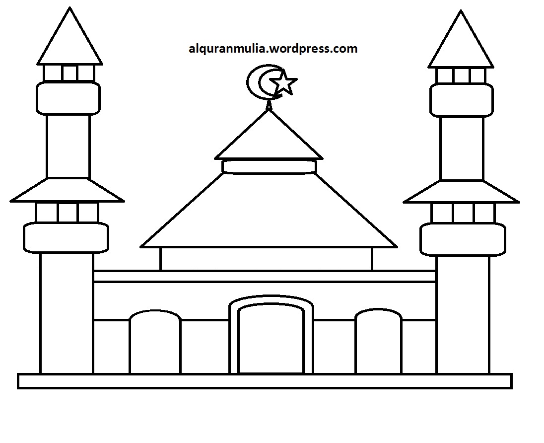 Detail Mewarnai Gambar Masjid Untuk Anak Tk Nomer 52