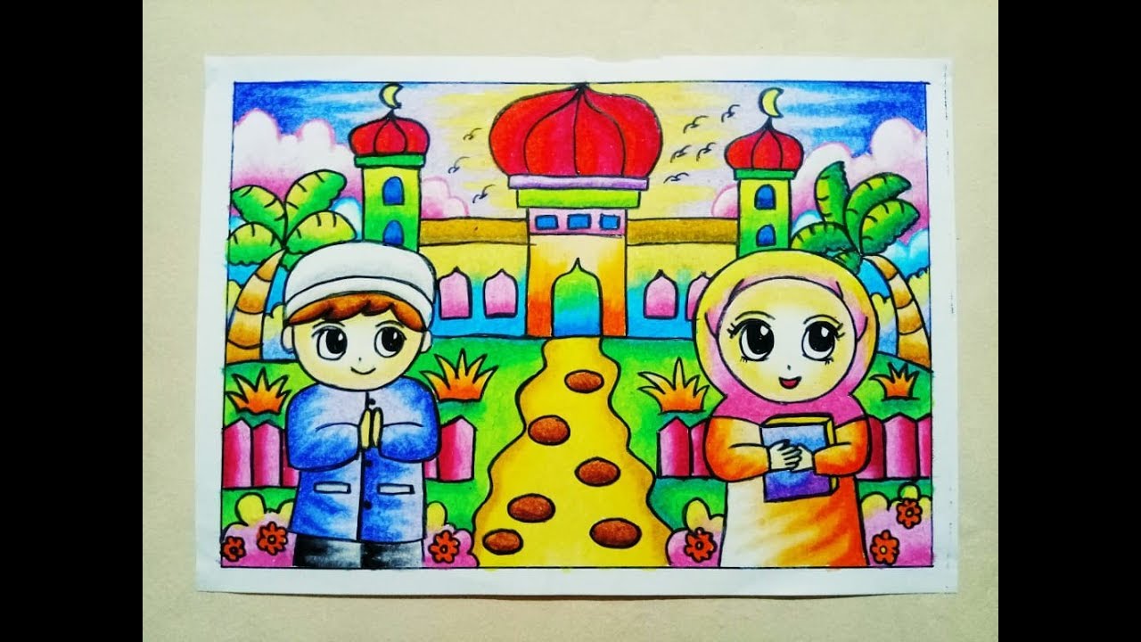 Detail Mewarnai Gambar Masjid Untuk Anak Tk Nomer 53