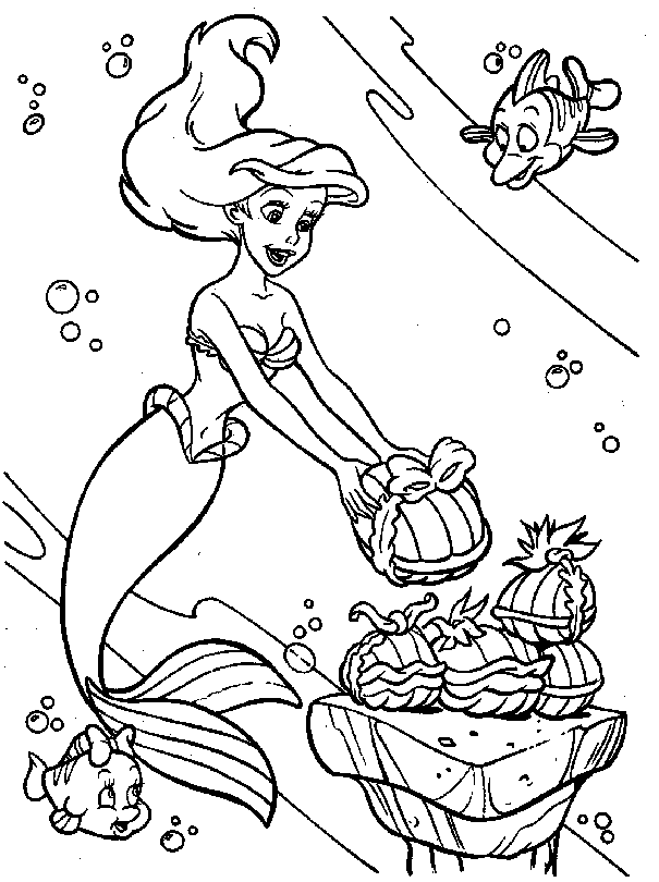 Detail Mewarnai Gambar Mermaid Nomer 9