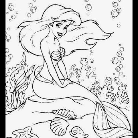 Detail Mewarnai Gambar Mermaid Nomer 18